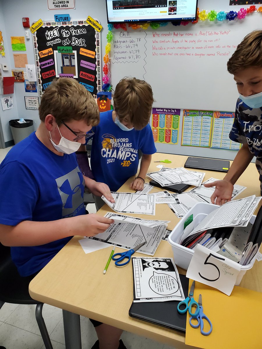 putt_karen's tweet photo. My 8th graders had a great time exploring Edgar Allen Poe in an engaging escape room! The competition was intense.#readitwriteitlearnit #escaperoomsintheclassroom https://t.co/KweK4tHLbA