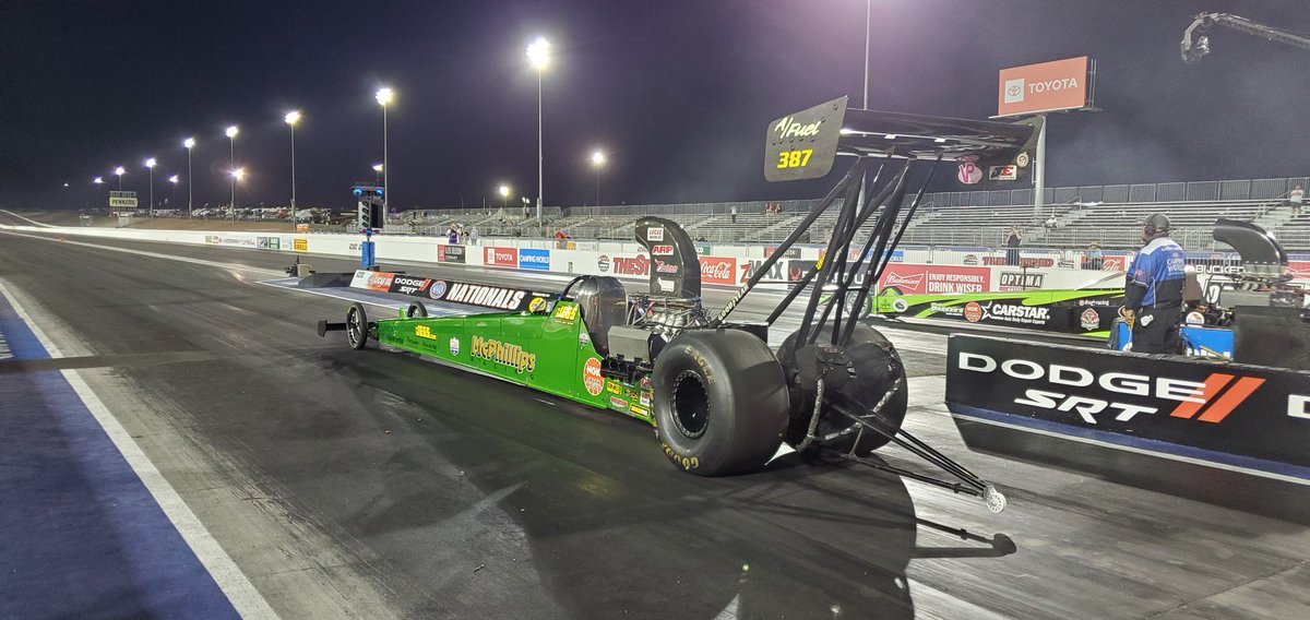 Raceday ended in round 2 for @nhra standout driver Mike Coughlin in his #topalcoholdragster debut. #McPhillipsRacing @JEGSPerformance #VegasNats @nhra @LVMSStrip