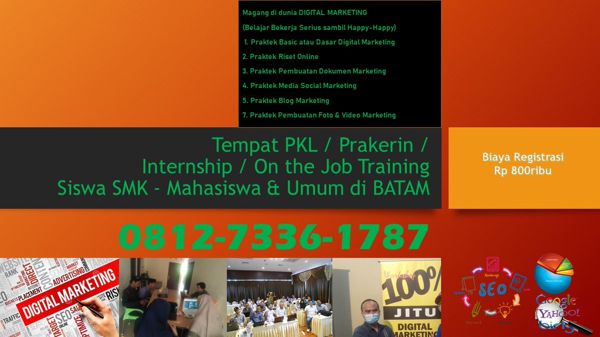 +62812-7336-1787 Praktek Kerja Industri PKL / Magang / Prakerin / Internship / On The Job Training Siswa SMK &amp; Mahasiswa di Batam 

batamproperty.blogspot.com/2011/02/specia…

#CepetanGoSendInstant, #JusticeForGilang, #Batam, #tempatpklmultimedia, #tempatpkltkj,  #GWSIkatanCinta, #Barelang, #tiban
