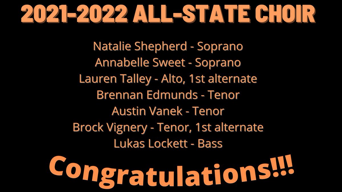 PCHSChoirs's tweet image. Congratulations to the PCHS representatives of 2021-2022 All-State Choir.  We are #PCR3Proud