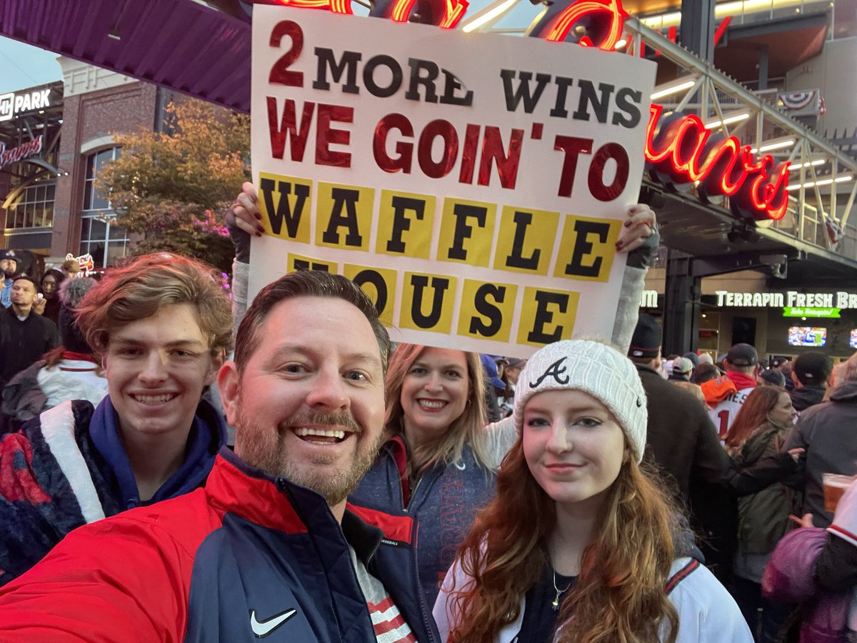 Ya feelin’ us <a href="/WaffleHouse/">Waffle House</a>? Just make sure you have enough room for the entire Braves nation.