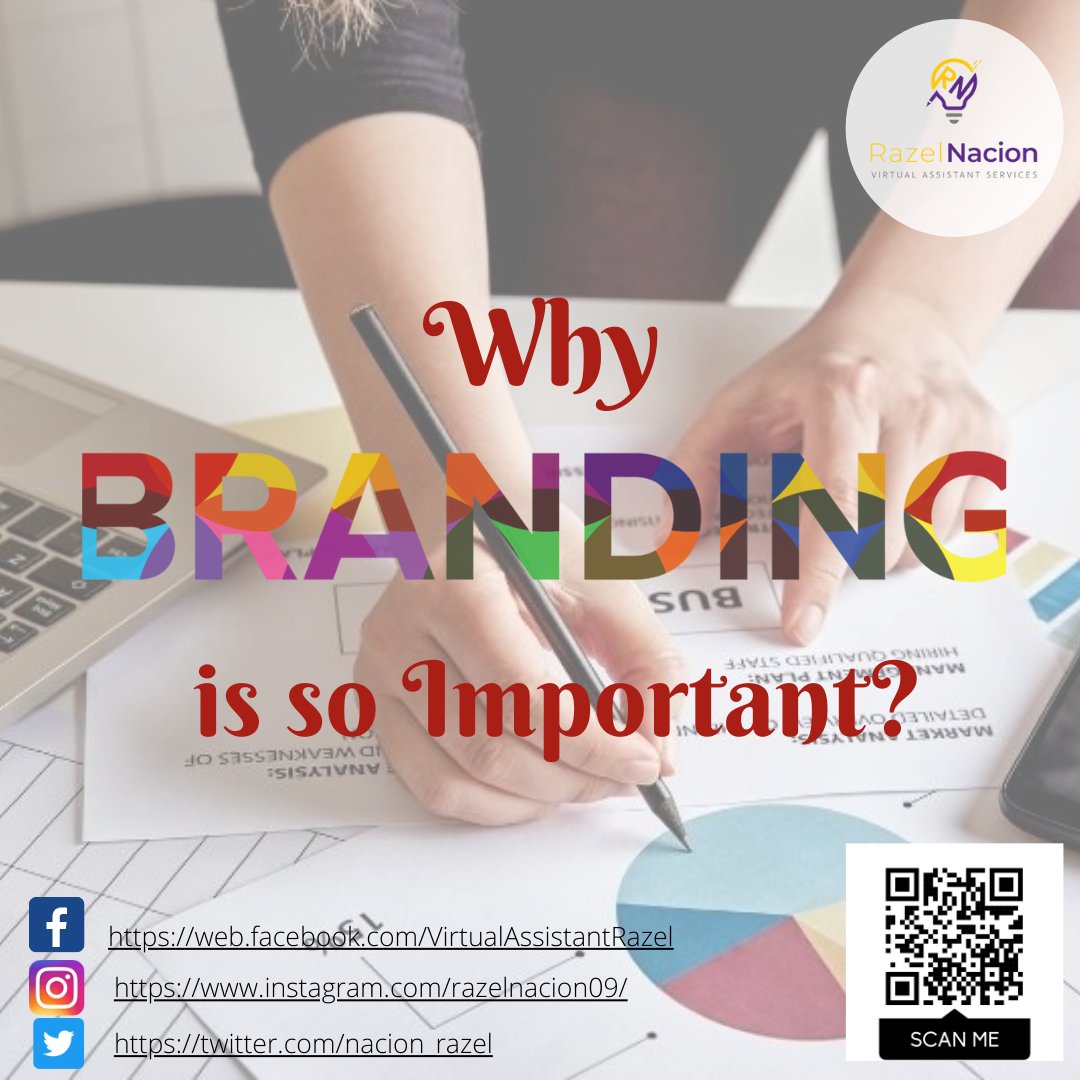 Branding is important for many reasons - it can be the first point of contact between you and other people, it says a lot about how you feel about your company, and others can easily identify with it. #graphicdesigner #buildabrand #PurposefulBranding #graphicdesign