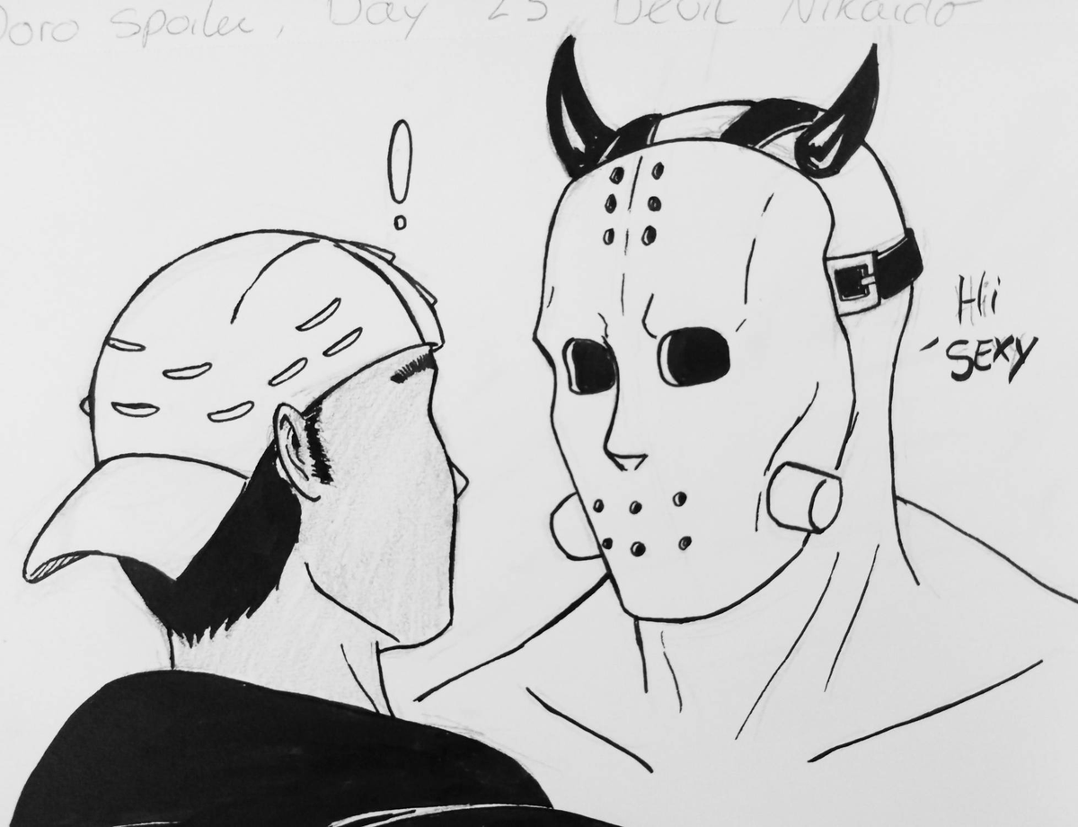 Cyber54prime's tweet photo. #Dorotober spoiler day 23 #devilnikaido
#Nikaido Flirting #Aikawa :D
#Dorohedoro #Drhdr https://t.co/chqG3QRQxK