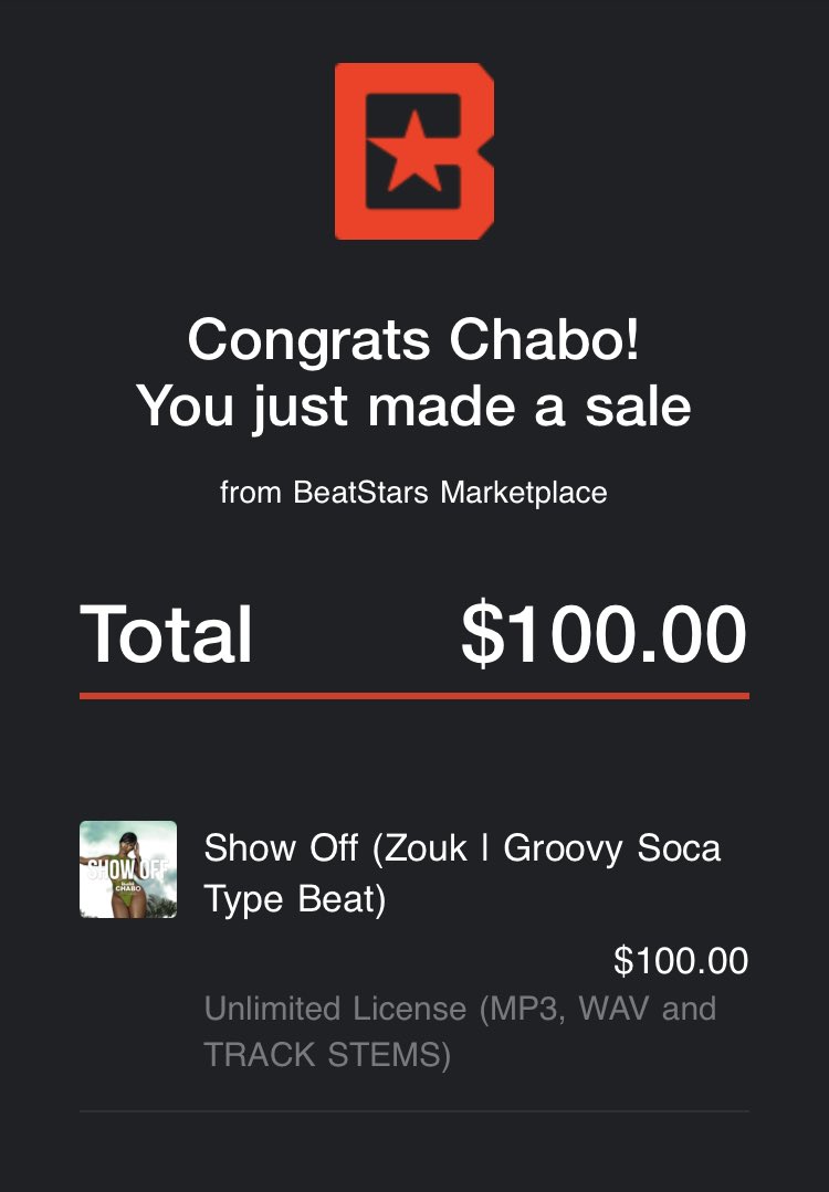 chaboproduction's tweet photo. Grateful for this platform🙏🏾 @BeatStars https://t.co/c3yvg0eJDJ