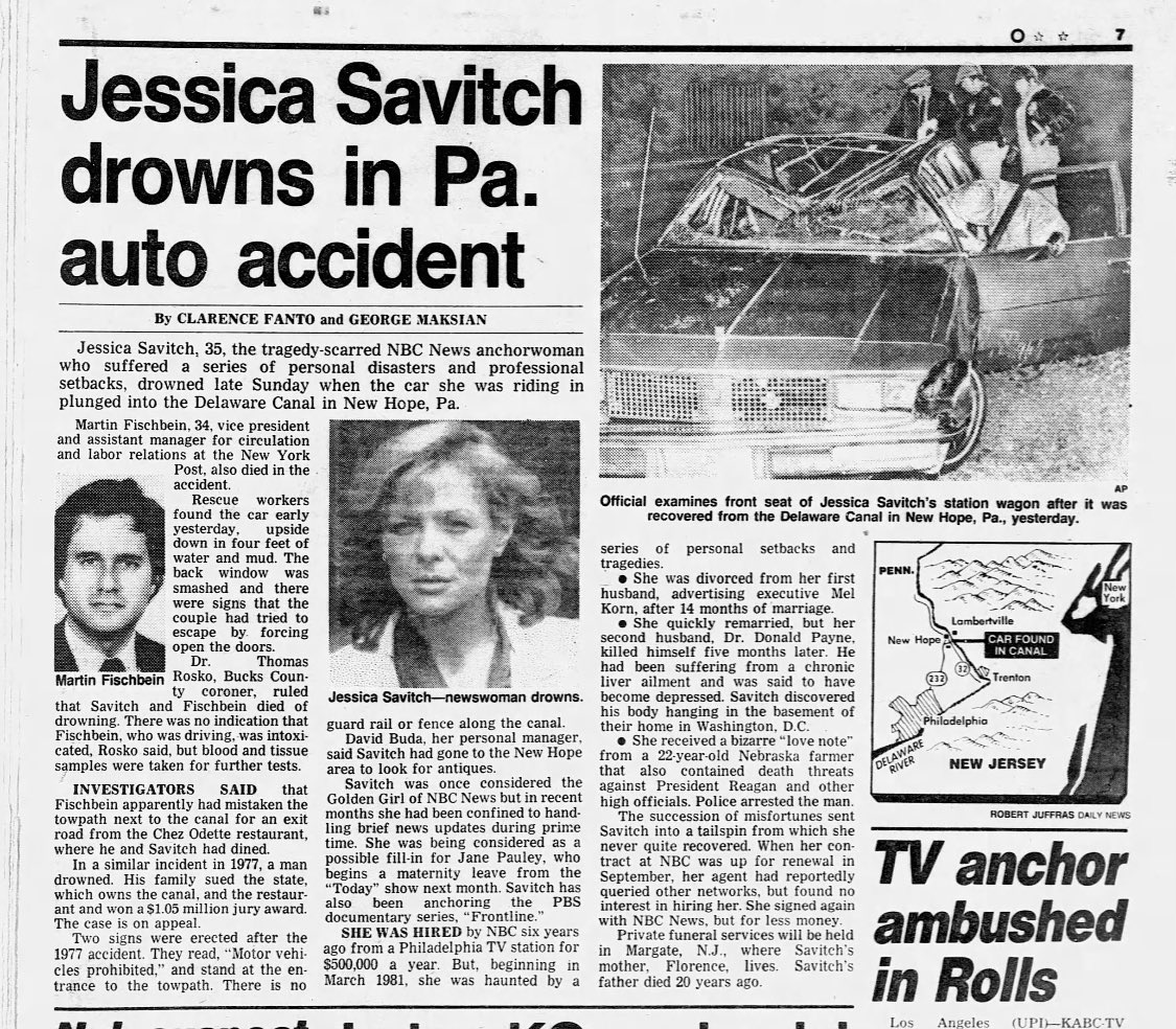 Jessica Savitch Accident Photos