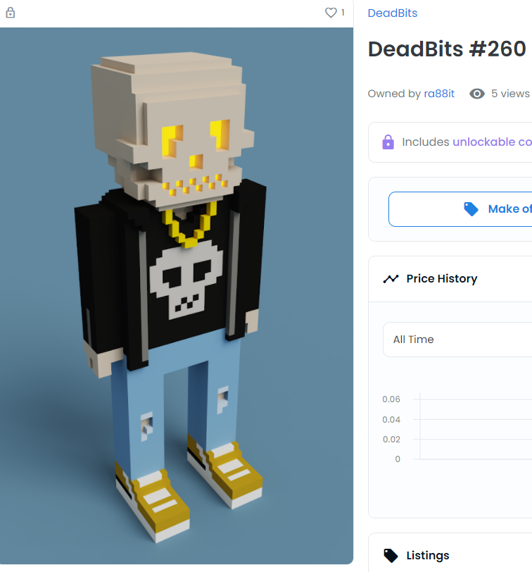 DeadGangNFT's tweet photo. 💀DeadBits - SOLD!!! 🎉 @opensea 💀
https://t.co/UD7oYHeLh9

#nft #nfts #nftart #cryptoart #sold #meebits 
#deadbits #cryptoartist #nftartist #Sales #OpenSeaNFT #opensea https://t.co/1JGallw7Qo