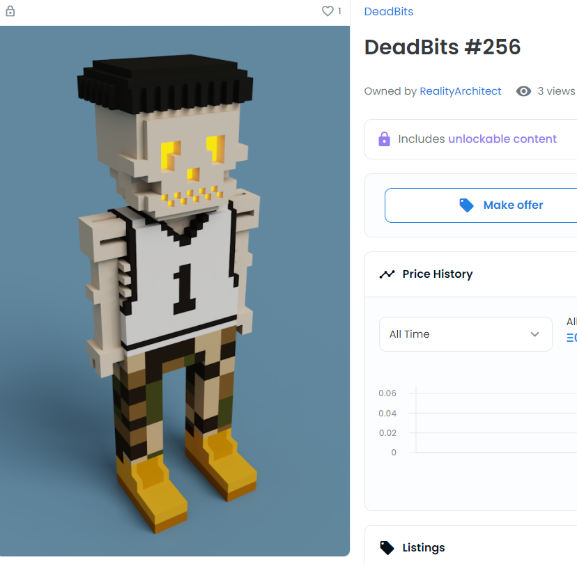 DeadGangNFT's tweet photo. 💀DeadBits - SOLD!!! 🎉 @opensea 💀
https://t.co/UD7oYHeLh9

#nft #nfts #nftart #cryptoart #sold #meebits 
#deadbits #cryptoartist #nftartist #Sales #OpenSeaNFT #opensea https://t.co/1JGallw7Qo
