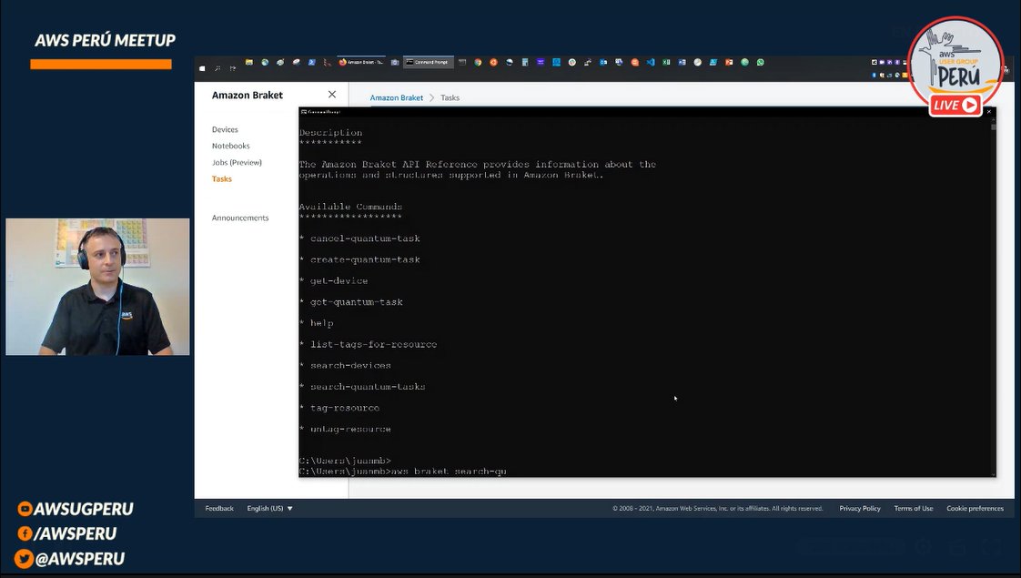 AWSPeru's tweet photo. En vivo 🔴https://t.co/Y5S44FHXH1 (En español)
"Computación cuántica en AWS con Amazon Braket"

Conociendo la CLI de Amazon Braket

Con 👦 Juan Moreno  ☁️ AWS

#awsperu #aws #awsugperu #awssecurity #quantum #awscloud #nube https://t.co/vDbve1Eweu