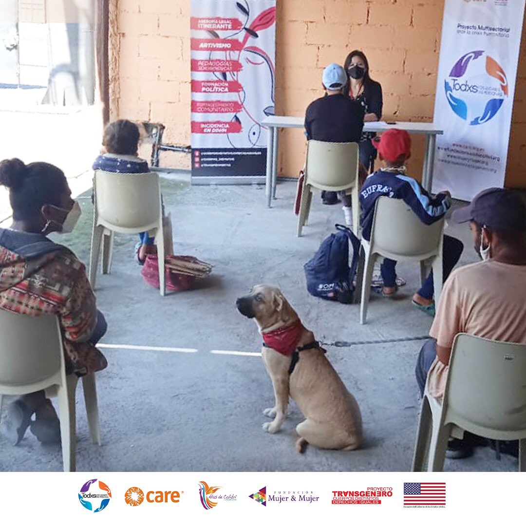 transfeministas's tweet photo. 🔴📢 Hoy tuvimos nuestra tercera jornada de “Intervención Legal Emergente” (ILE), Metodología ALA, dirigida a personas en movilidad humana y población de la diversidad sexo-genérica, en el marco del proyecto PRM Fase II.
#TodosLosLugares
#TodasLasPersonas https://t.co/ZDfxoOJvIp