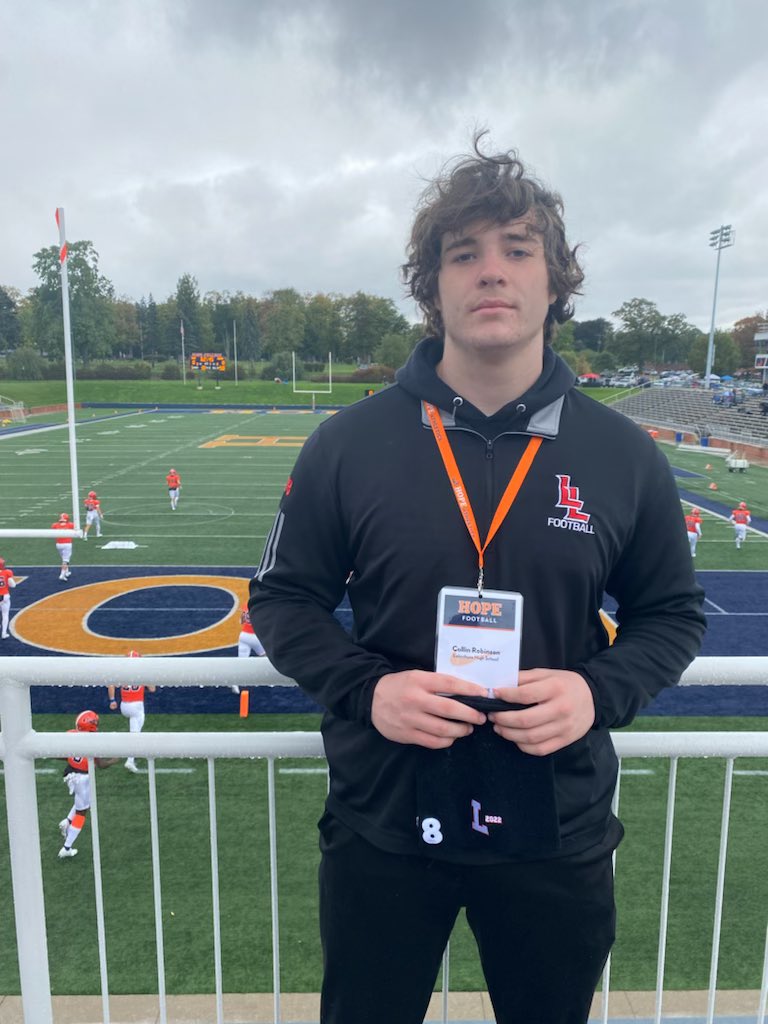 deettelr's tweet photo. Youngest son Collin Robinson visits @HopeCollegeFB today! He wants to go where his brother (Big Red) goes and hopes to join an amazing football program lead by @PStuursm! https://t.co/xo6NP133Qp