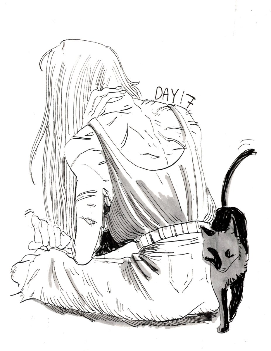 #drawtober 
Day 17
It was that time of year again. Scars feel deeper somehow, limbs feel sore, and her hands kept shaking. Knight couldn't help but feel tired and old. 