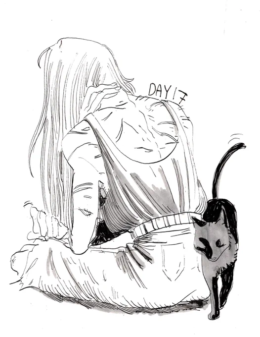 #drawtober 
Day 17
It was that time of year again. Scars feel deeper somehow, limbs feel sore, and her hands kept shaking. Knight couldn't help but feel tired and old. 