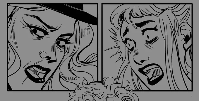 some of my favorite faces I've drawn so far in Witchblood 🥲 