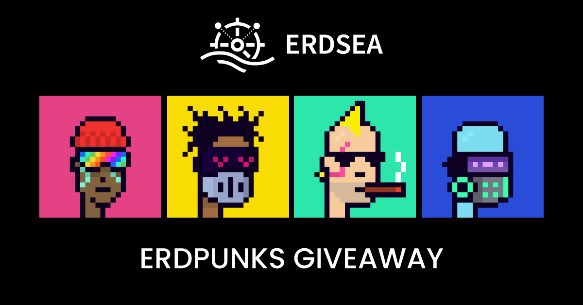 ErdseaNFT's tweet photo. 🚨 We're celebrating our launch by doing an ErdPunks giveaway 🚨

First winner will be announced in 5 days

How to participate:
1. Follow @ErdseaNFT &amp; Retweet this
2. Join us on discord https://t.co/6hKv6kZRrx
3. Tag 3 or more friends 

#ElrondNFT $EGLD #NFTGiveaway #NFTGiveaways https://t.co/BPRoeNvWRD