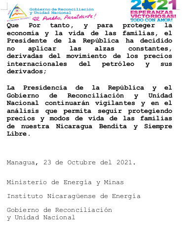 #TodosJuntosVamosAdelante 
#UnidadParaLaProsperidad 
#Nicaragua
COMUNICADO ENATREL.