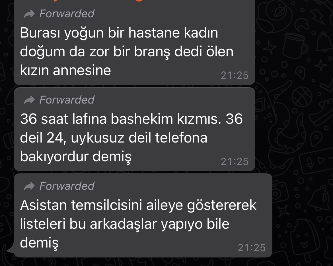 "36 saat lafına başhekim kızmış..." Rümeysa'nın annesine... 25 yaşındaki gencecik pırıl pırıl KIZI ÖLMÜŞ olan kadına ve o gencecik doktorun cefakar mesai arkadaşlarına 36 değil 24 diye kızmış... Kelimeler kifayetsiz...