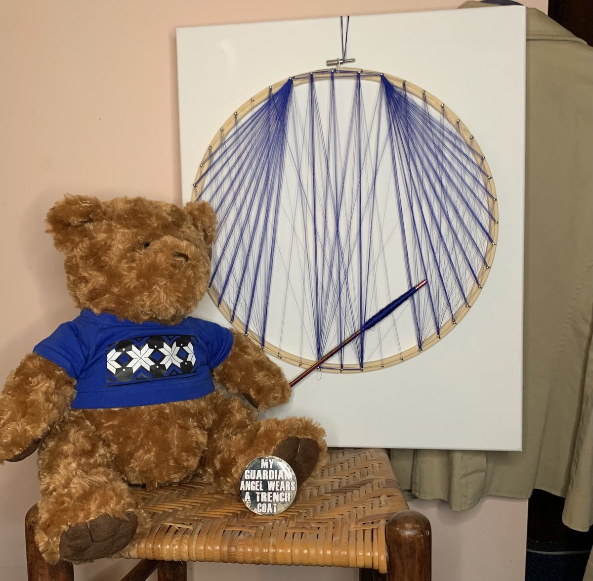 TeamHashtagGish's tweet photo. #GISHHunt2021 #Item64
On Supernatural, they always said, “Don’t pull the thread!” We say pull the thread. Create a portrait of a Supernatural character out of a single thread, in the style of Slovenian artist Cvern.
Done by Corinne https://t.co/uuviaMn5mR