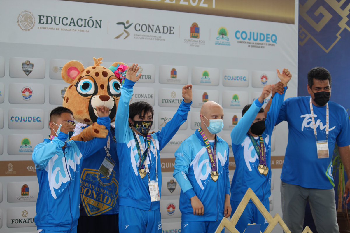 INDETamaulipas's tweet photo. Cierran nuestros #Superatletas de #Paratletismo con más medallas el día 2️⃣ de actividades en #ParanacionalesCONADE2021 🏆 
Son un #OrgulloTamaulipeco  
🥈Alan Torres
🥇José García, Pascual Ruiz, Gabriel  Avilés y Gerardo González https://t.co/T7DxQmkVaA