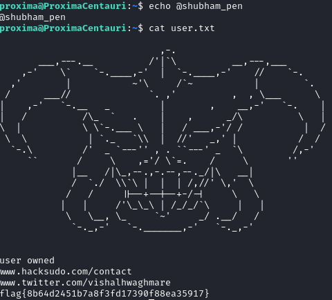 Shubham_pen's tweet photo. Hello there, @vishalhwaghmare. Your lab (hacksudo: #Proxima_Centauri), a fascinating yet brilliant lab from the #Hacksudo series, is already available on @VulnHub. This is a must-try for anyone who enjoys space.
#bugbounty #Linux #infosec #infosecurity #websecurity #Cybersecurity https://t.co/JHAqio9uD4