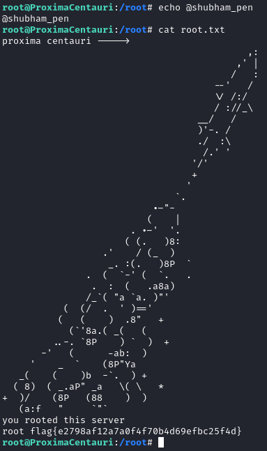 Shubham_pen's tweet photo. Hello there, @vishalhwaghmare. Your lab (hacksudo: #Proxima_Centauri), a fascinating yet brilliant lab from the #Hacksudo series, is already available on @VulnHub. This is a must-try for anyone who enjoys space.
#bugbounty #Linux #infosec #infosecurity #websecurity #Cybersecurity https://t.co/JHAqio9uD4