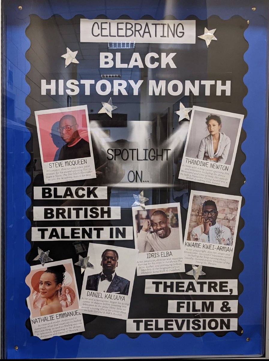 #BlackHistoryMonth2021 a great display produced by Mrs Connelly in Drama. Make sure you stop by and read this.