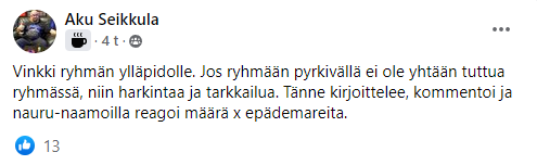 Tollohilppa's tweet photo. Epädemari 😀 Tunnustan olevani! #epädemari #erisuunta https://t.co/lhg30sNV9M