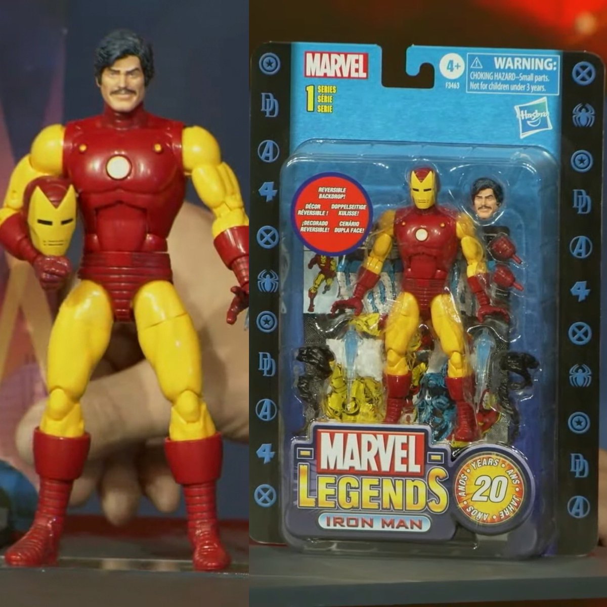 HardingArt's tweet photo. My super snarky #Marvelinthe70s Tony Stark head sculpt coming soon from #MarvelLegends https://t.co/MkyhK4uxQG