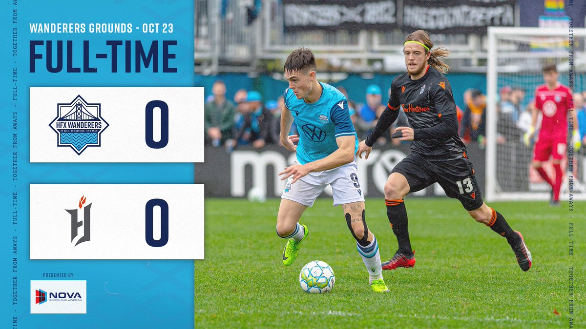HFXWanderersFC's tweet photo. FT: On to the next one ➡️

This battle ends in a draw. Full-time score presented by @Novadoors.

#TogetherWeAreHome #HFXvFOR https://t.co/zJmg62LYW3