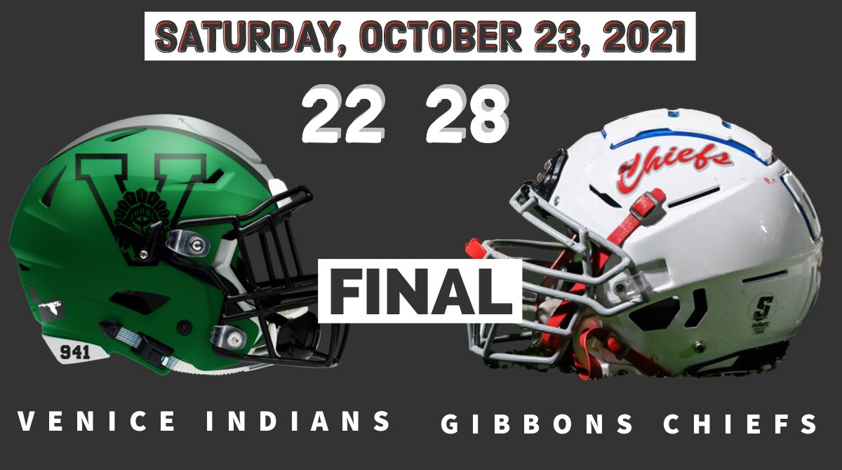 Gibbons Chiefs 28- Venice Indians 22 | Final | 🔴⚪️ Congratulations on a hard fought win by @footballgibbons 🔴⚪️🛎🗣 #BlackJack21 <a href="/CGHSChiefs/">Cardinal Gibbons Chiefs Athletics</a> <a href="/CGHSFL/">Cardinal Gibbons FL</a>