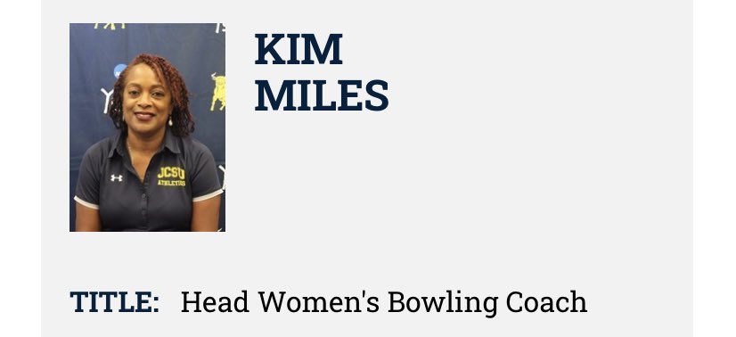 jcsubowling's tweet image. Last but certainly not least! Our Lovely Head Women’s Bowling Coach Mrs. Kimberly Miles!