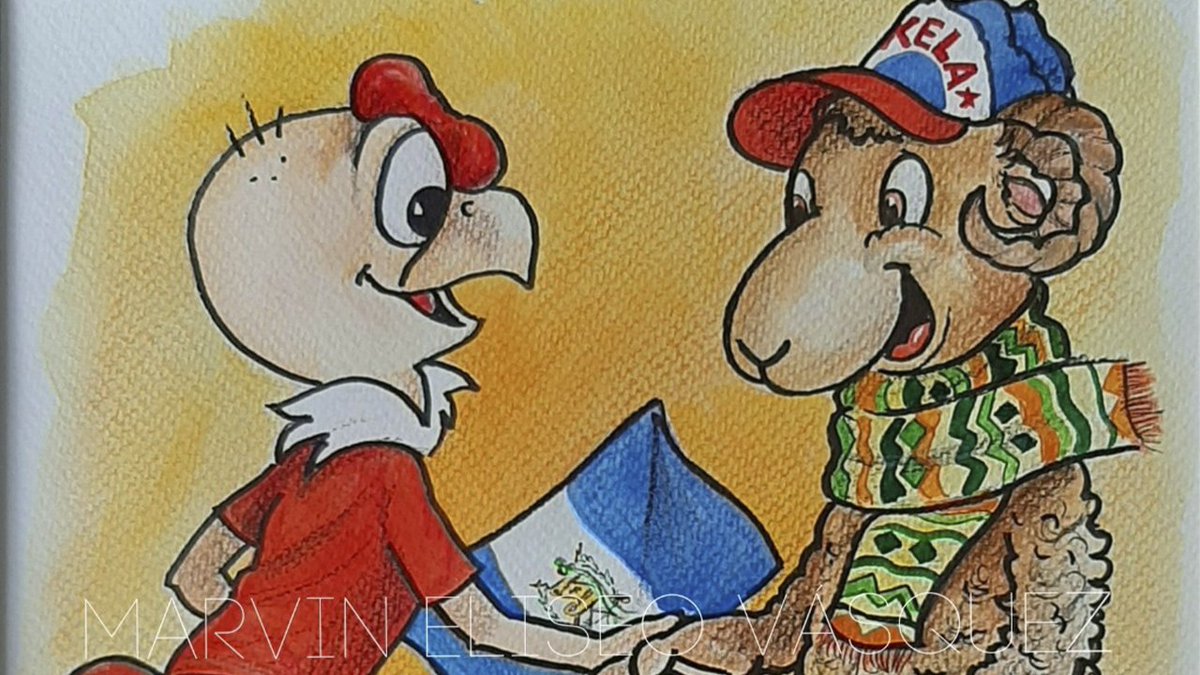 stereo100xela's tweet photo. #Talento100 🇫🇷👏 | Caricatura con chivito quetzalteco saludando a "Condorito" fue entregada al embajador de Chile, por parte del artista Marvin Vásquez.
Aquí la nota ➡ https://t.co/maGihxFKt0 https://t.co/wgEqhwM9Dr