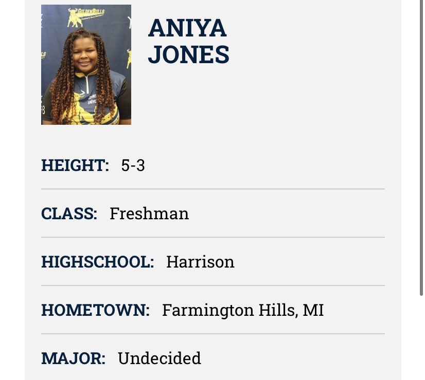 jcsubowling's tweet image. Meet Aniya! She is a freshman from Farmington Hills, MI majoring in Psychology!