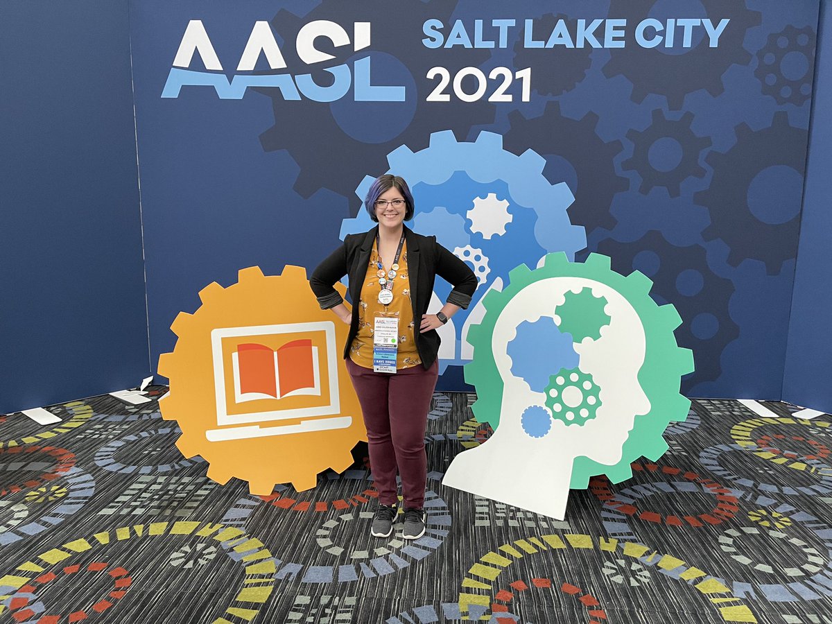 That moment when you present at a conference for the first time ever! Thank you @aasl for having @Jamie_A_Becker and I present about our passion project! #AASL21