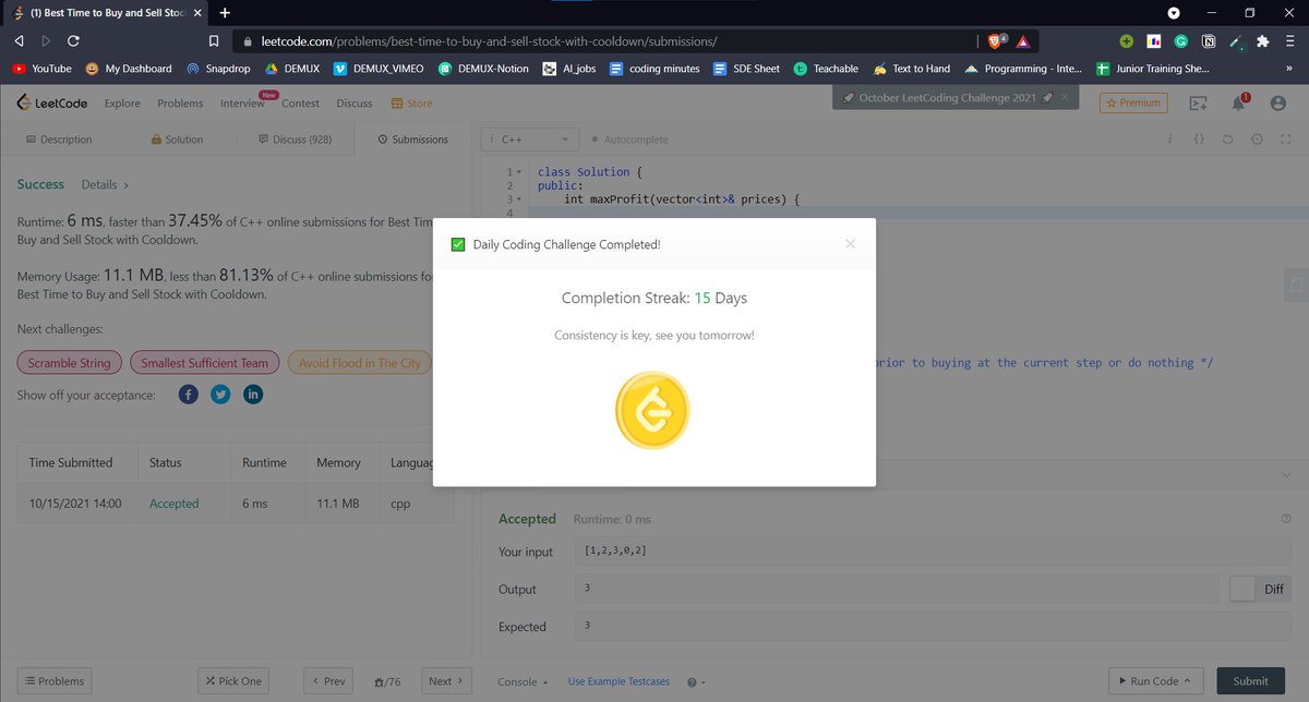 kmritunjay_'s tweet photo. 2️⃣1️⃣Day 21/30 v2.0 by 
@scaler_official

🌟Oct challenge LC @leetcode
🌟GCloud Labs #30daysofcloud

#scalerLearning 
#scaler30DoC 
#codewithscaler
#30daysofcode
#codechallenge https://t.co/Tz2SkV3Td8