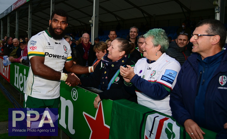 ppauk's tweet photo. Special @londonirish fans today @ExeterChiefs  @GallagherUK @premrugby 🍀🍀💚💚💚💚💚 @AcademyIrish @LISCRugby We can still hear them singing on their way home 🤣😂😉@MattRogerson_8 https://t.co/uFChhSpLU9