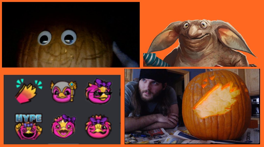 verracaravan's tweet photo. Our @AshesofCreation Community Managers final pumpkin carvings. The Troll of Joyous Artillery and the Fi Clap Emoji. #AshesofCreation #IntrepidLife @TheGoldenFeathr @theashenherald @AshesHQ https://t.co/lTPvgkxt5e https://t.co/nLUh4GLHTe