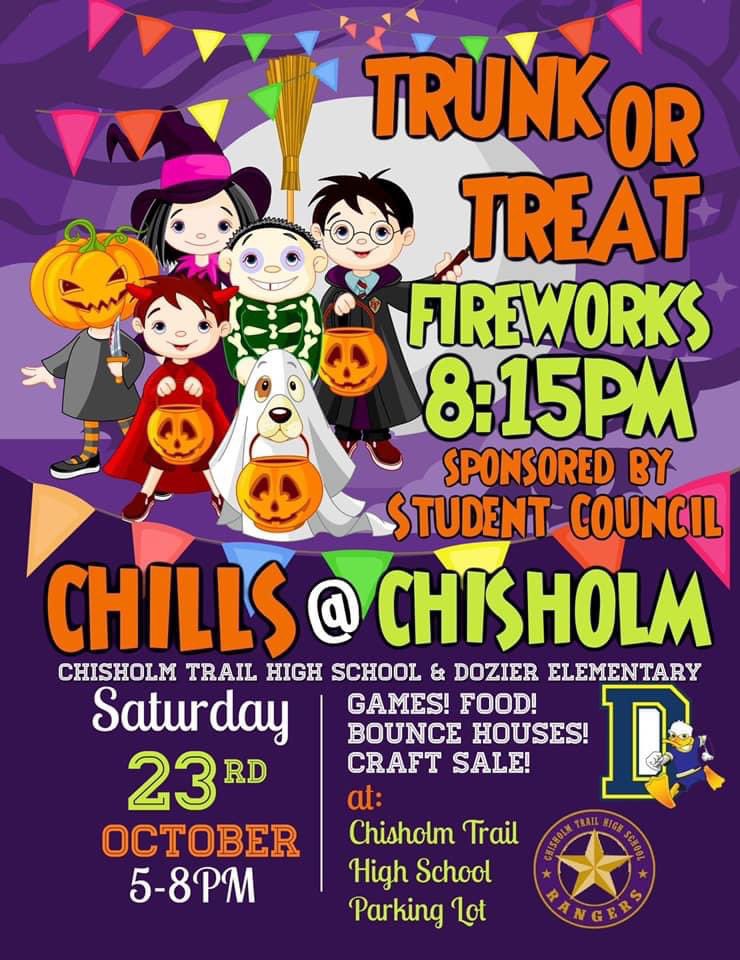Join us at "Chills at Chisholm"! We can't wait to see you there! Be sure to look for <a href="/Dozier_Elem/">Dozier Elementary</a> teachers and staff at CTHS tonight from 5:00-8:00PM. #weareDES #EMSProud
