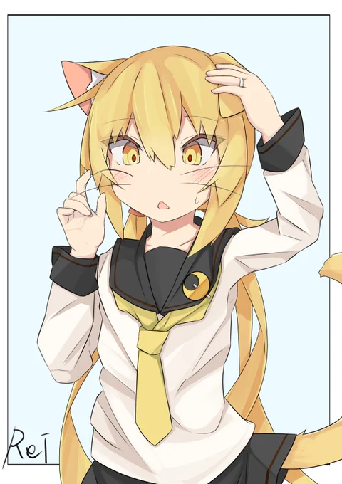 #今日のらくがき皐月ちゃん
#Reiのらくがき皐月ちゃんシリーズ

ねこみみかわいいね!( =`꒳')= 