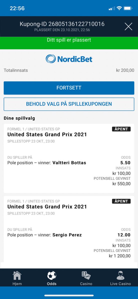 #bobocupen @NordicBetNO