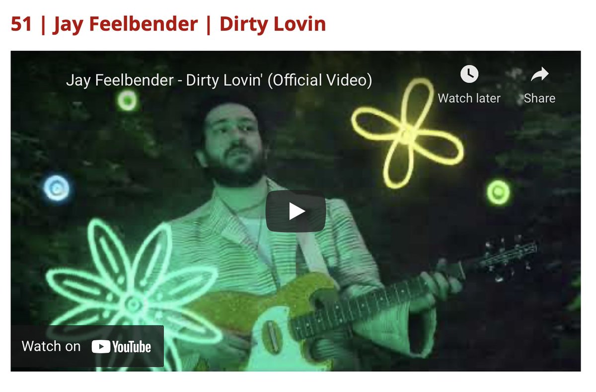 Jay Feelbender (<a href="/JacobSwitzer14/">Jay Feelbender</a>) shared new single/video Dirty Lovin' this weekend and it is on heavy rotation! <a href="/Darryl_Sterdan/">Tinnitist_Darryl Sterdan</a> 

tinnitist.com/2021/10/22/wee…