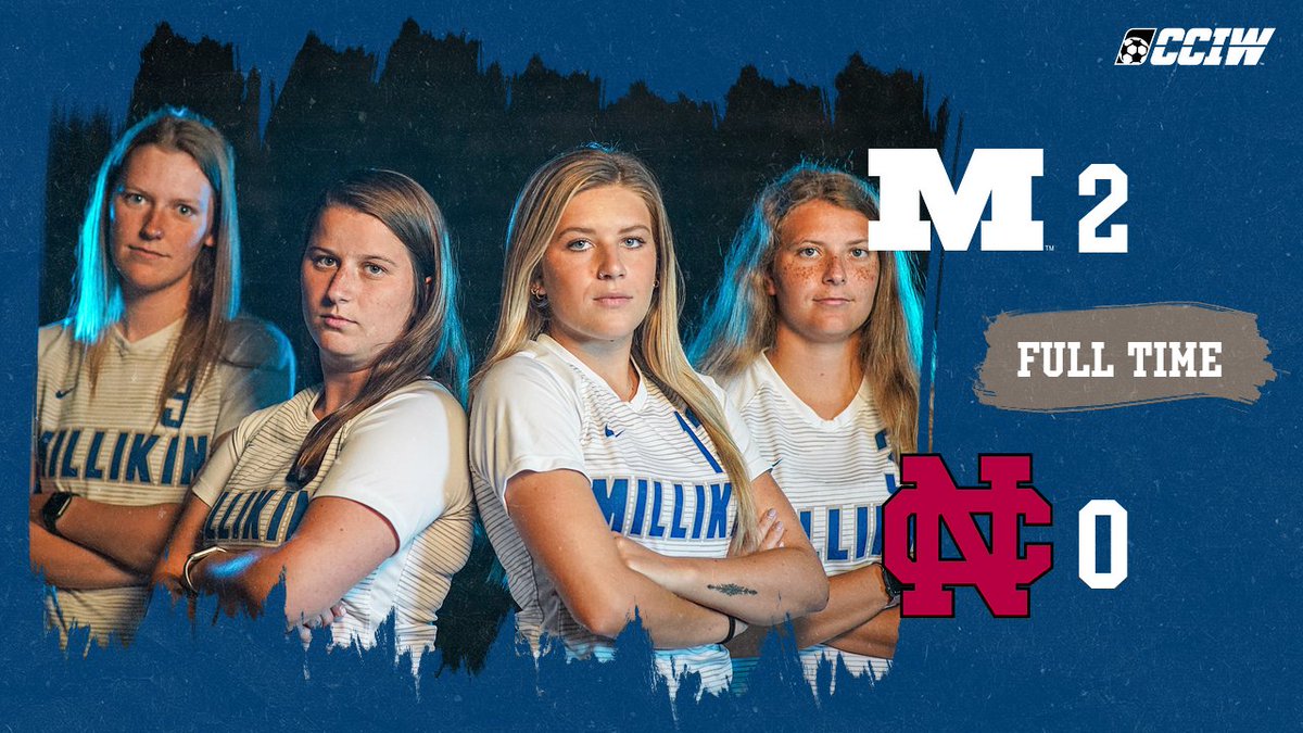 MUBigBlue's tweet photo. That's a W for Millikin women's soccer! 

Hope Limoges notched a Senior Day shutout to help lift the Big Blue to a 2-0 win over current CCIW third place team, North Central https://t.co/3pUSM6ufk0