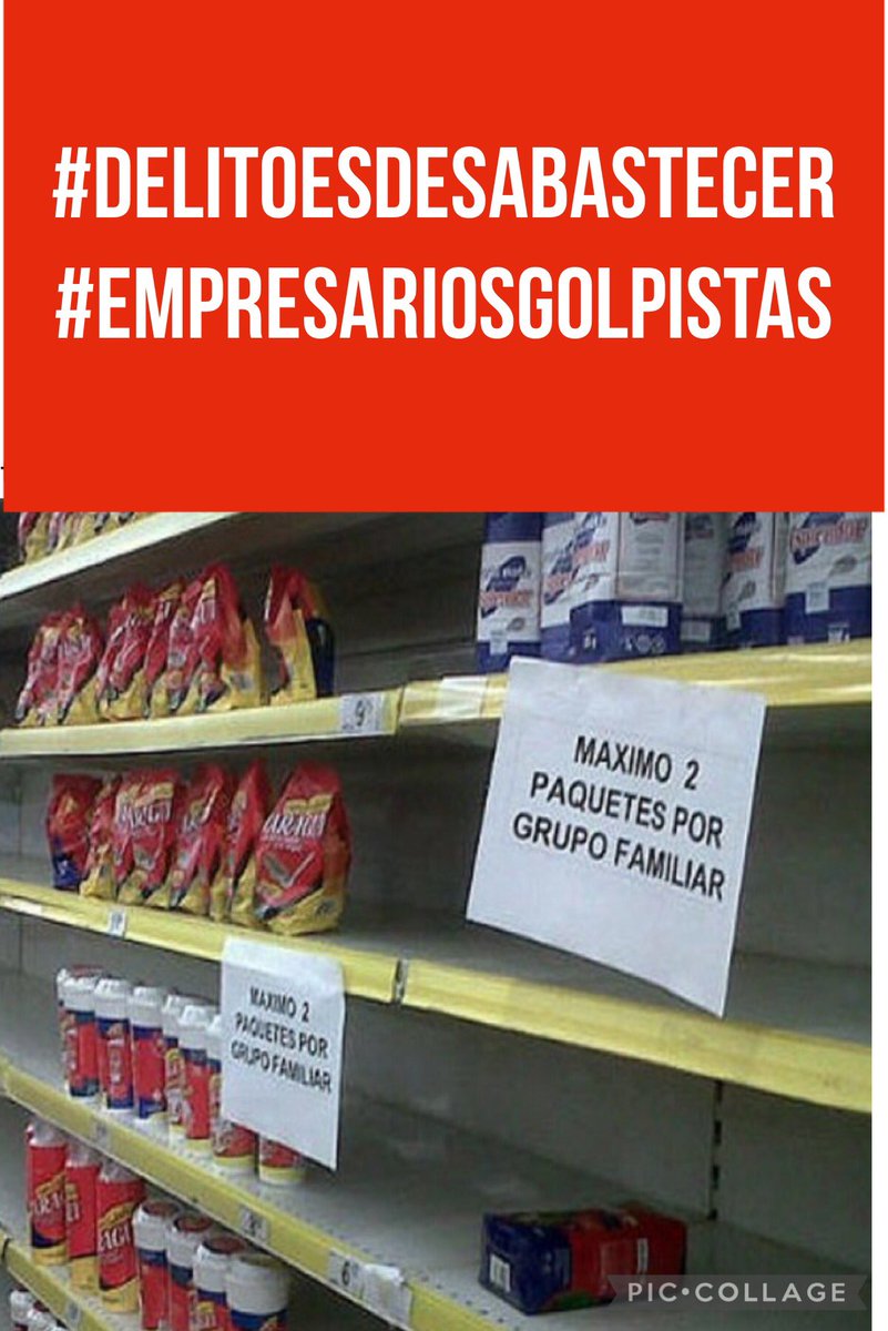 letizia78's tweet image. #DelitoEsDesabastecer
#EmpresariosGolpistas