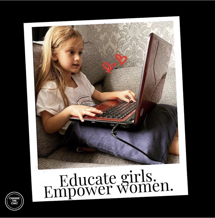 ChangeTheChat's tweet photo. This is Eva. She asked if we’d be chatting with girls, so we have been working on a schools pilot. We’ve spoken to teachers and local authorities; we're now exploring funding for 2022. 

Have an idea on how we can build our movement? #BeLikeEva - tell us what you'd like to change https://t.co/YFuyLNsSOy