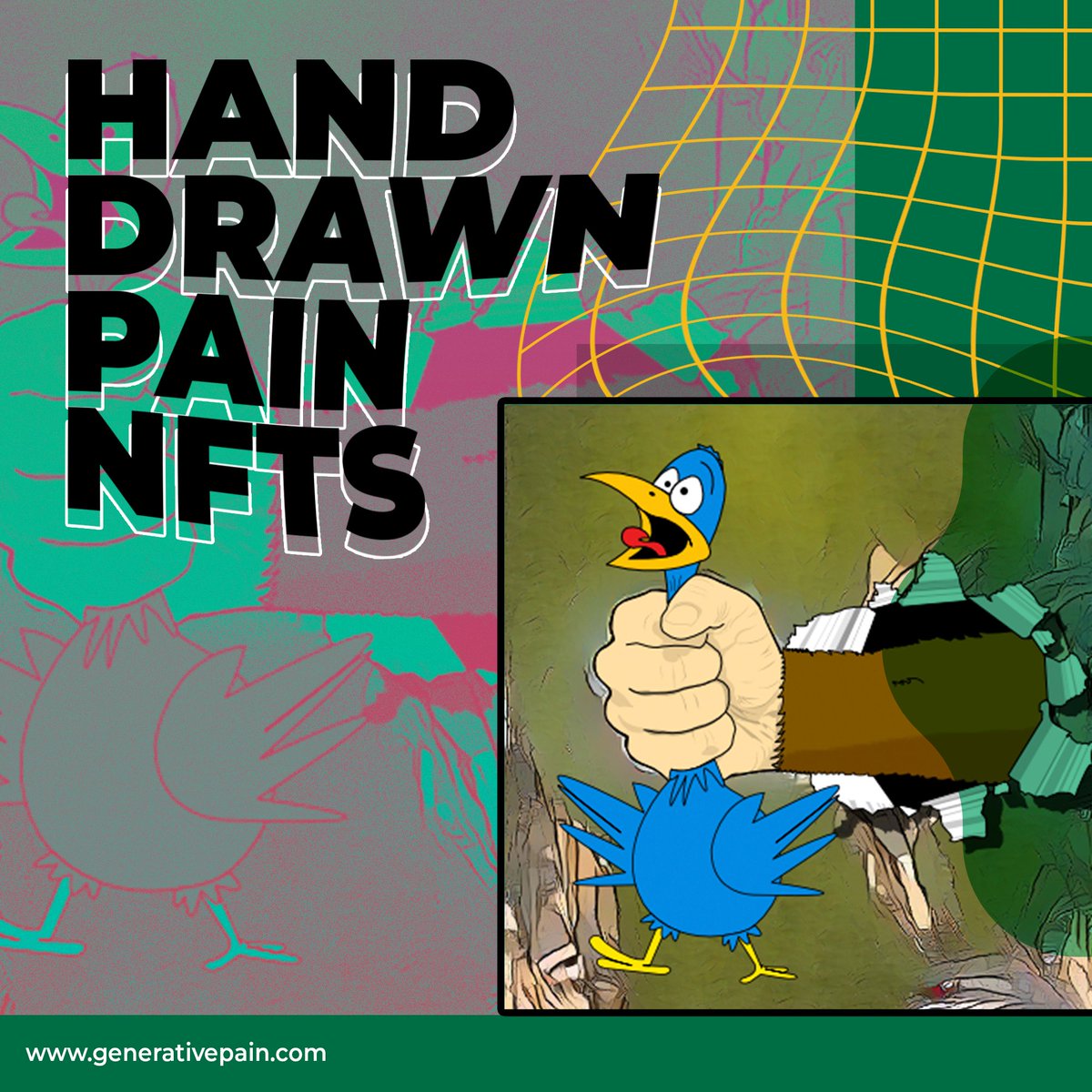 generativepain's tweet photo. HAND DRAWN.
.
All pain NFTS are hand-drawn. Your friend tells you to mint Apes, you tell them NFTs are worthless JPEGs.
.
Share to someone who needs to see this.
For more click here: https://t.co/zQshhbLD0K
.
.
#handdrawn #generativepain #nfts #pain #friend #apes #worthless https://t.co/5JYiMCtcvR