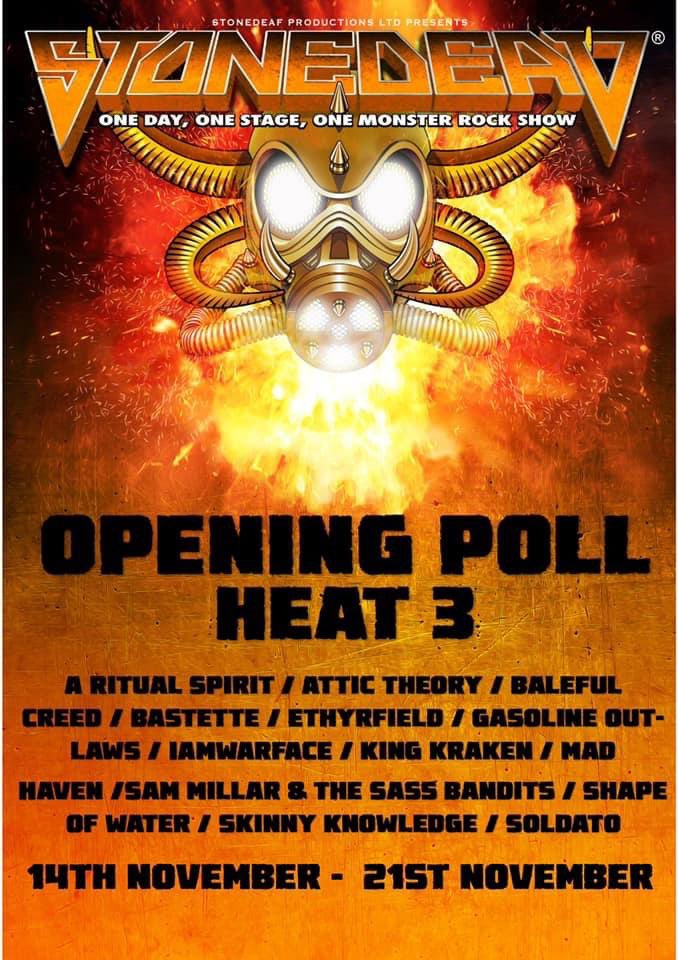 We are delighted to have been added to the <a href="/Stonedead_fest/">Stonedead Festival</a> Opening Slot vote. Up against some absolute belters. We will be back to torture you for votes come 14th November. See you then xx
