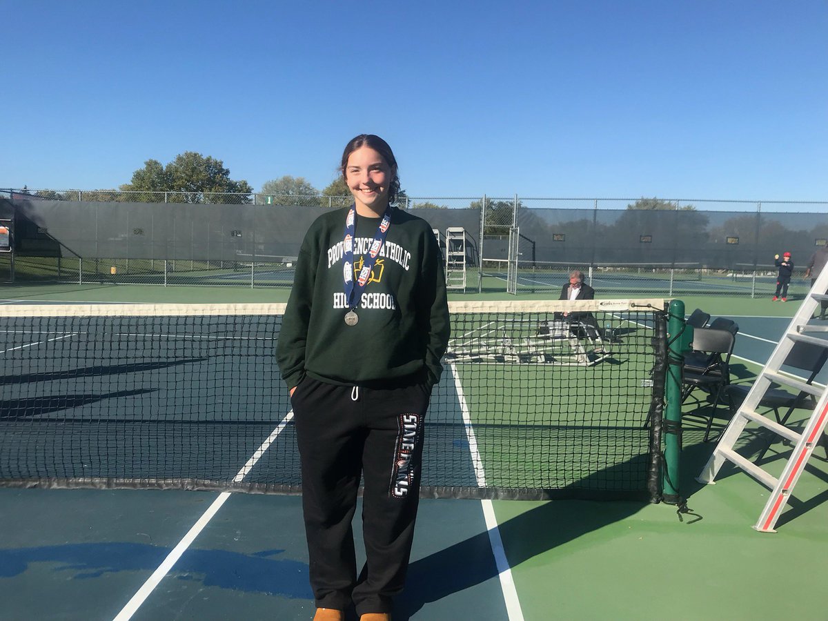 Congratulations to Emma Davis! Today, she took 2nd at state. Emma is a four-time state qualifier and has had a tremendous tennis career at PC. Way to go, Emma!