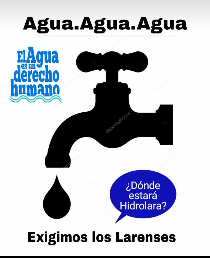 AlexisFRamosP's tweet photo. #23Oct Los larense sentimos dolor a ver a nuestro Edo que llevamos mas de 10 dias sin el vital líquido y no hay respuesta de que llegue. Un servicio tan importante para el ser humano y juegan al caos y desespero. #ElAguaEsUnDDHH @abgmvirguez @partidoUNT @copipega @JennyPeriodista https://t.co/Oo5AlwQxiy