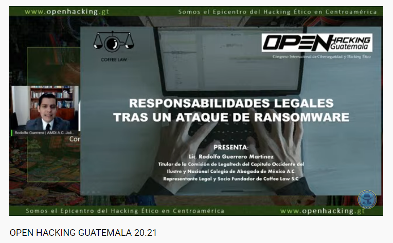 jrleonett's tweet photo. 9na conferencia del día, con el Maestro @RodolfoGMtz en OPEN HACKING GUATEMALA 2021 #openhackinggt #openhackingguatemala #openhacking https://t.co/OIxwyQb6OS