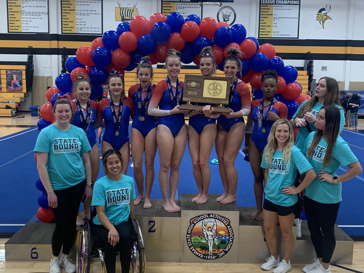 ADPriceON's tweet photo. OLATHE NORTH 2021 GYMNASTICS STATE CHAMPS!!!! https://t.co/oXLZmfaqMd