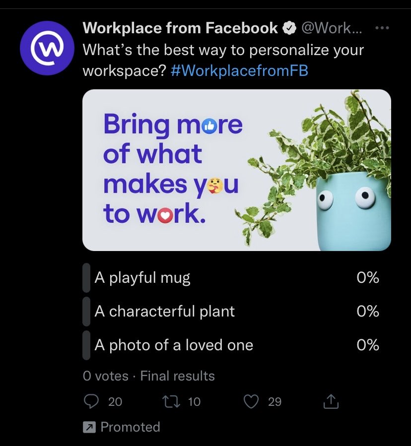 thomasage's tweet photo. Nobody loves #WorkplacefromFB https://t.co/ks6bO2Hery